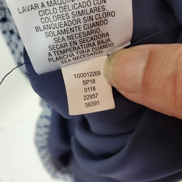 Maison Jules Printed Tie Neck Midi Dress - Picture 9 of 9